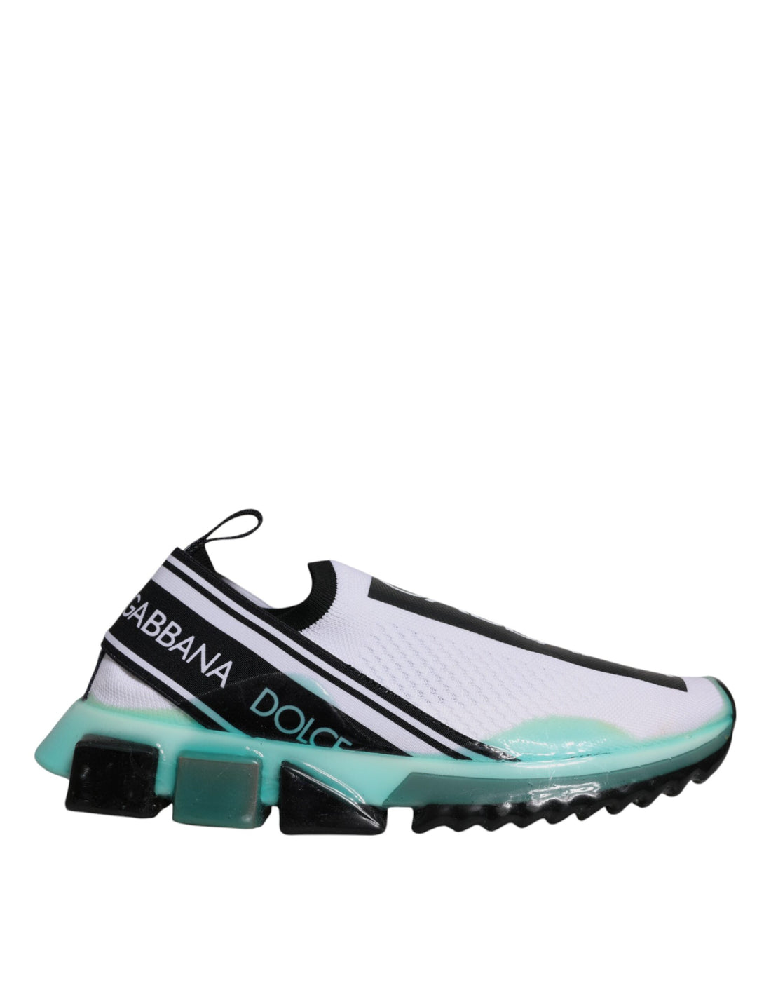 Dolce &amp;amp; Gabbana Vita Blå Sorrento Slip On Sneakers Skor
