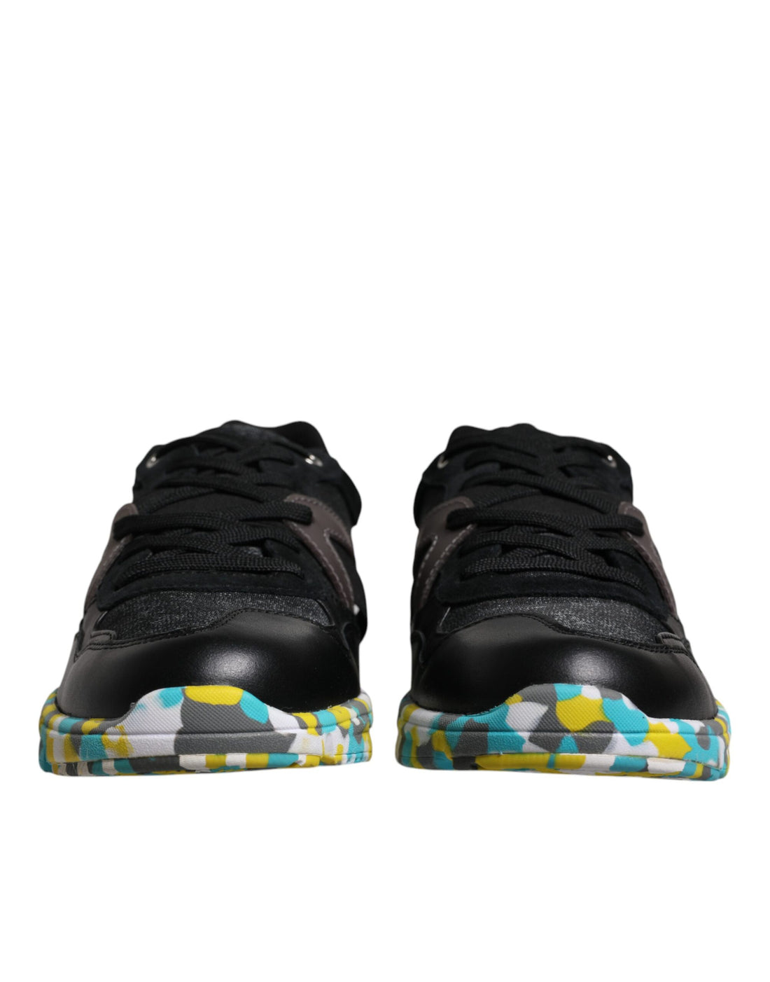 Dolce &amp;amp; Gabbana Svarta Polyester Låga Sneakers Herrskor