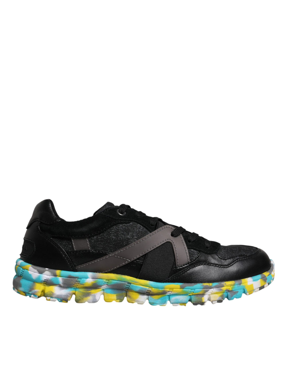Dolce &amp;amp; Gabbana Svarta Polyester Låga Sneakers Herrskor