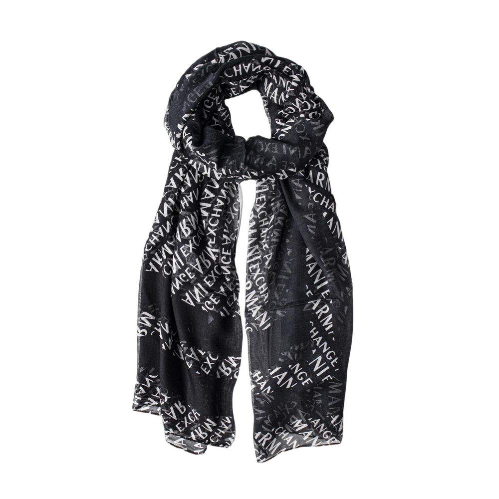 Armani Exchange svart modalhalsduk