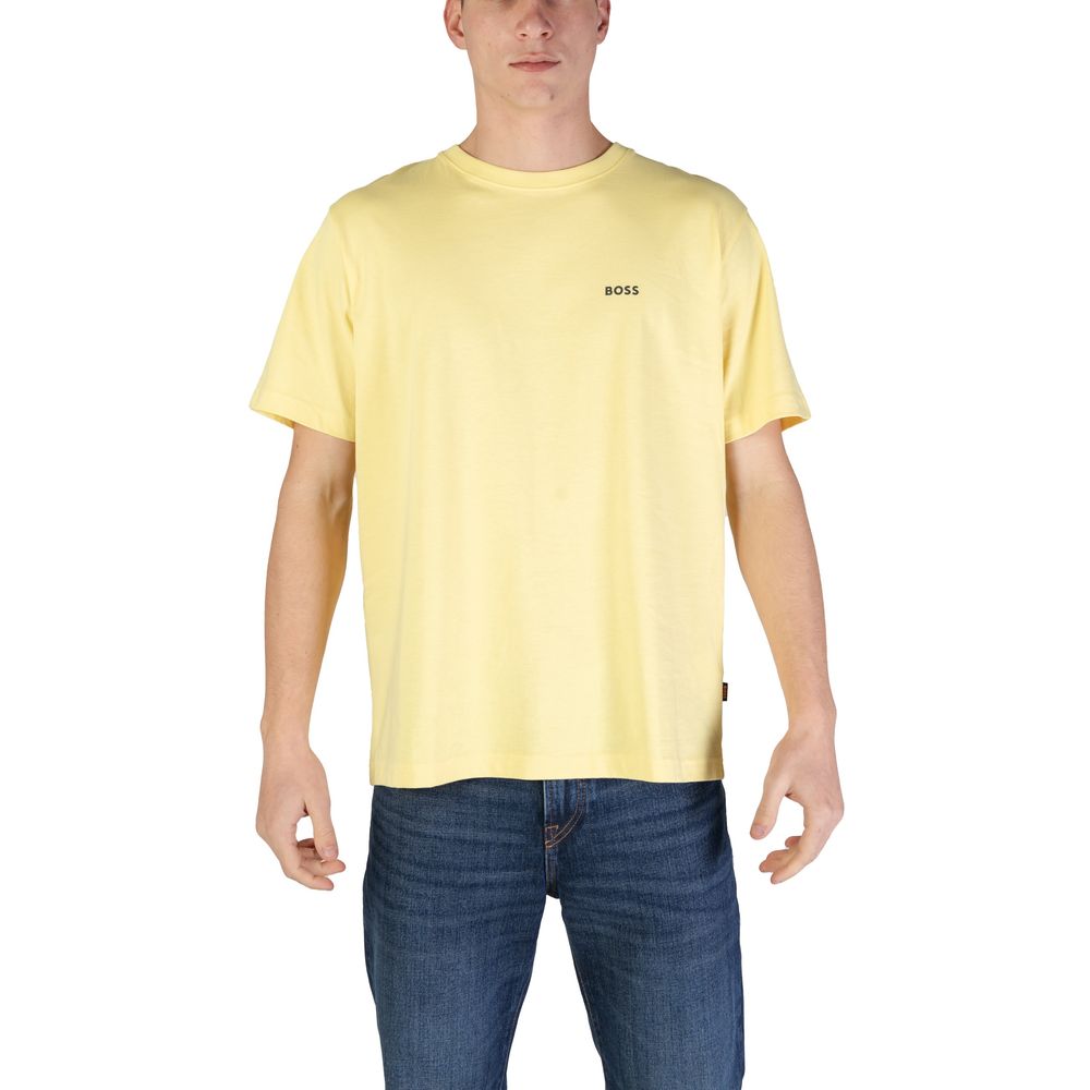 Hugo Boss Gul Bomulls-T-shirt