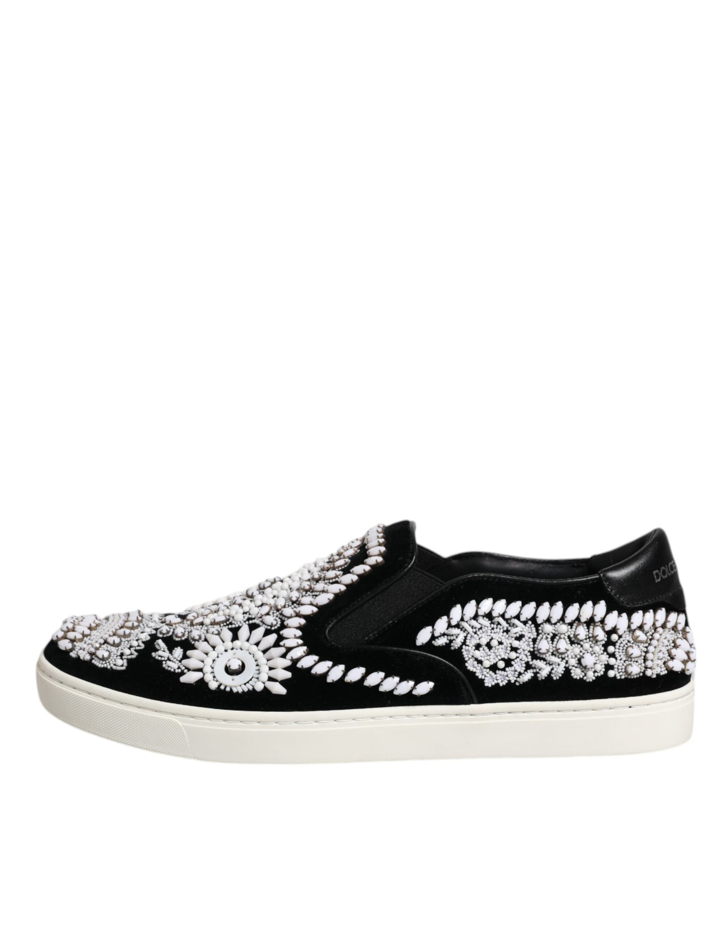 Dolce &amp;amp; Gabbana Svarta Utsmyckade London Herr Slip-On Skor