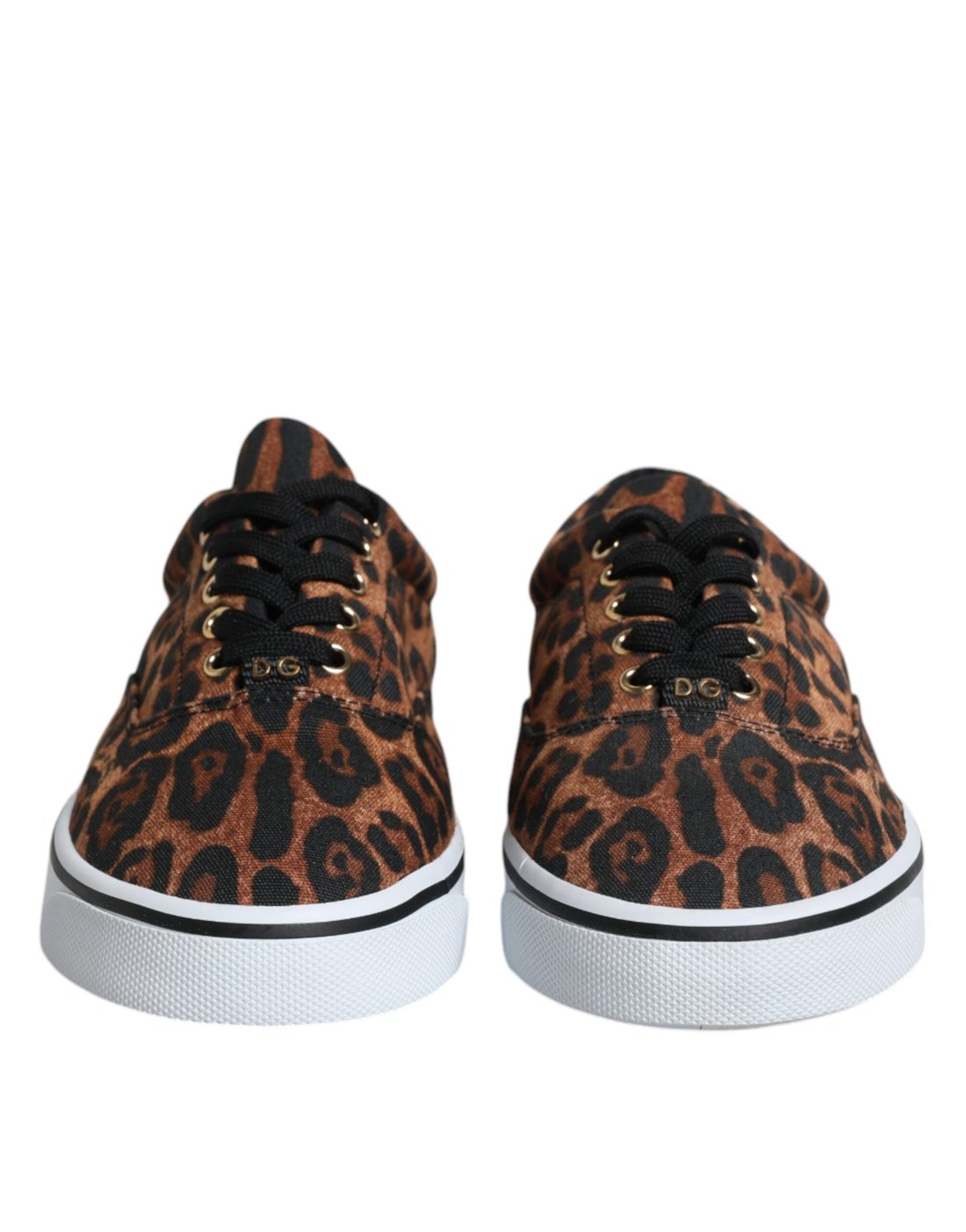 Dolce &amp;amp; Gabbana Bruna Leopard Logotyptryck Bomullssneakers Skor