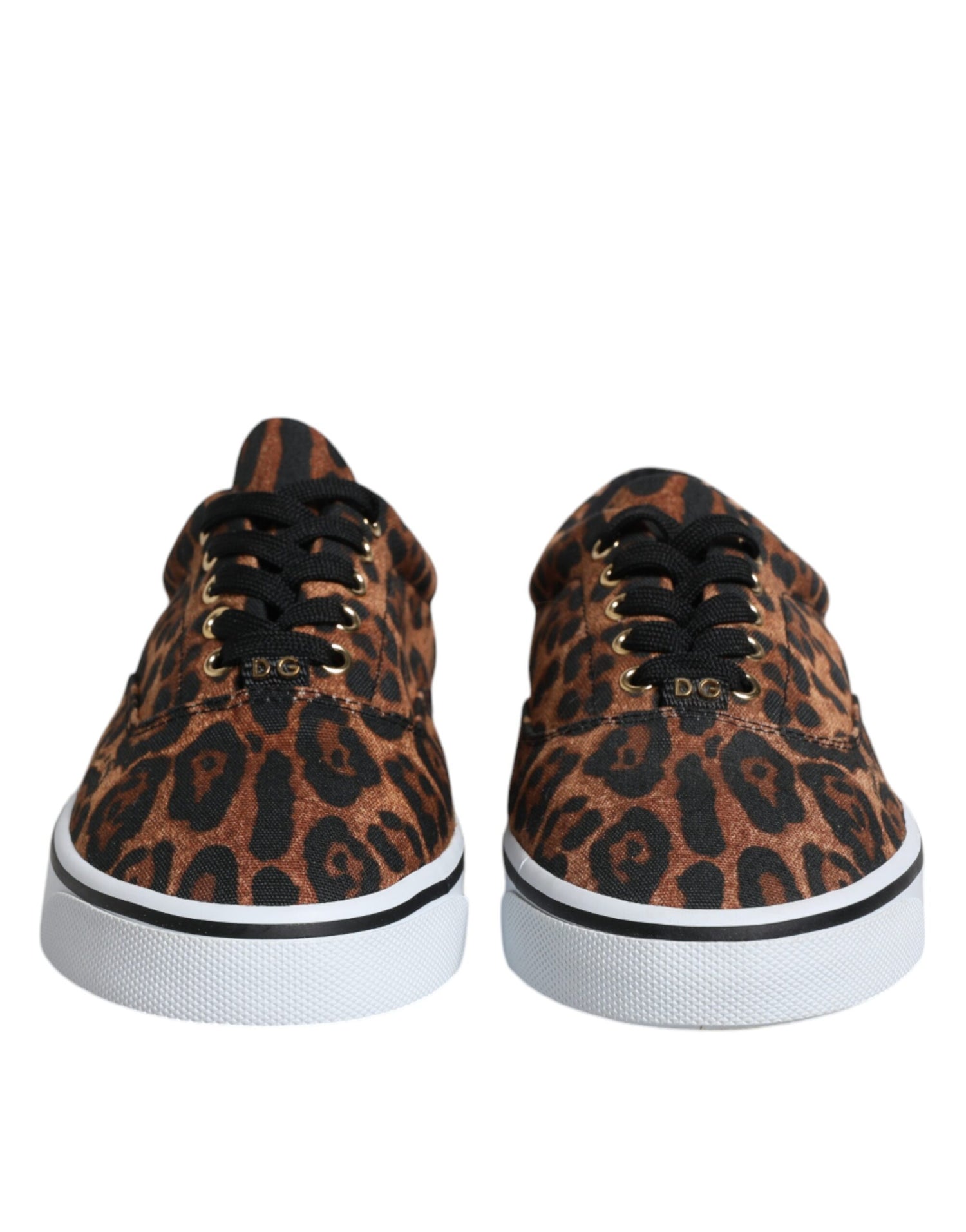 Dolce &amp;amp; Gabbana Bruna Leopard Logotyptryck Bomullssneakers Skor