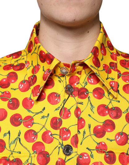 Dolce &amp;amp; Gabbana Gul Körsbärsskjorta Herr Casual