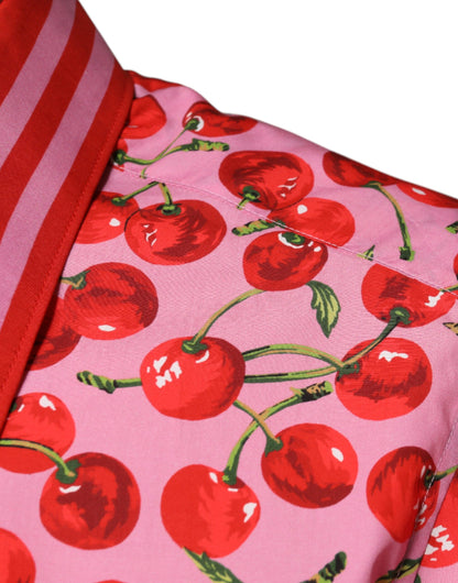 Dolce &amp;amp; Gabbana Rosa Körsbärsbomull Formell MARTINI Klänningskjorta