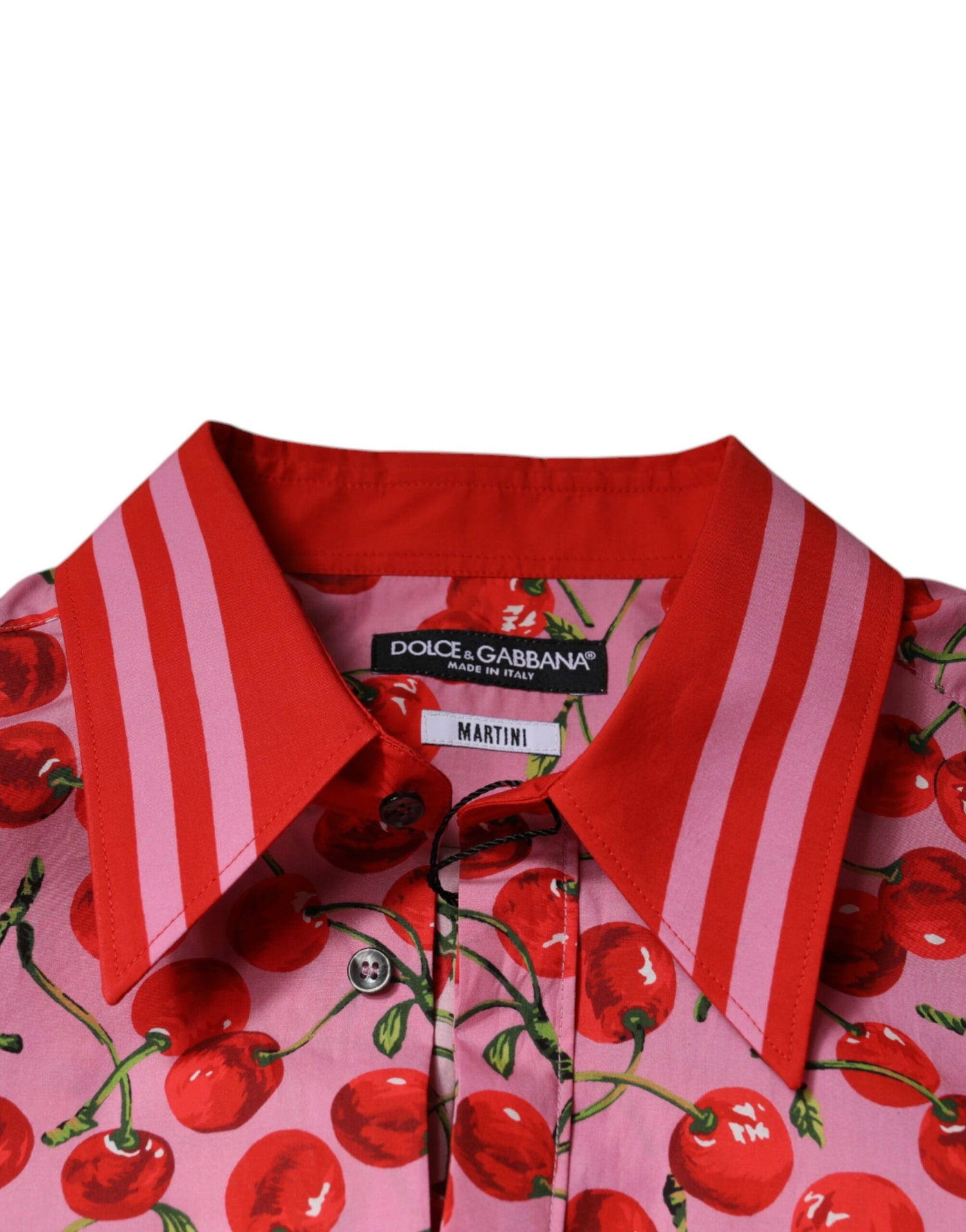 Dolce &amp;amp; Gabbana Rosa Körsbärsbomull Formell MARTINI Klänningskjorta