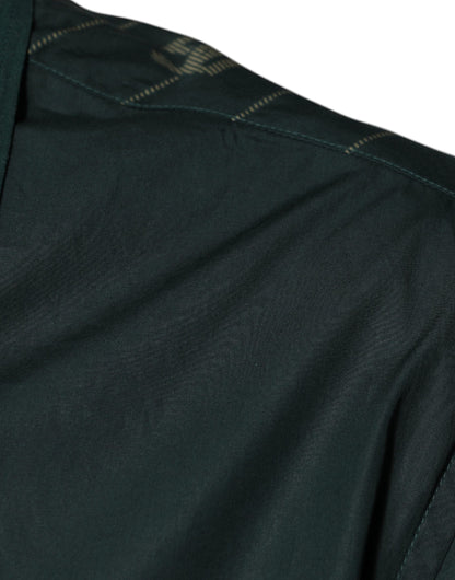 Dolce &amp;amp; Gabbana Grön Logotyp Långärmad MARTINI Casual Skjorta