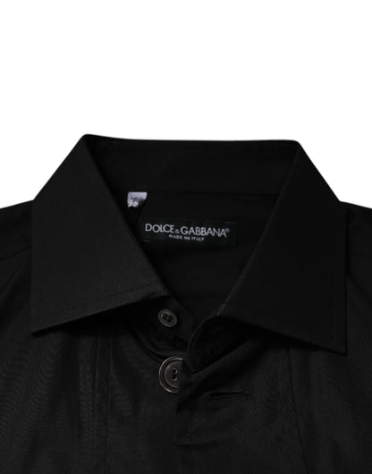 Dolce &amp;amp; Gabbana Svart Bomulls Formell Långärmad Klänningskjorta
