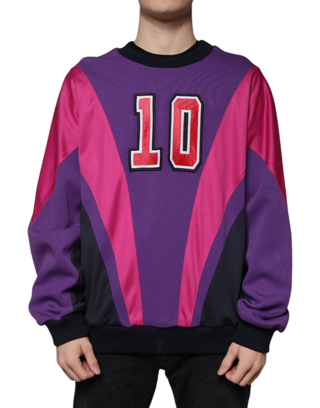 Dolce &amp; Gabbana Multicolor Crew Neck Men Sweatshirt Sweater