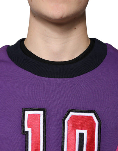 Dolce &amp; Gabbana Multicolor Crew Neck Men Sweatshirt Sweater