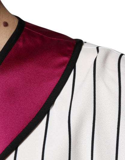 Dolce &amp;amp; Gabbana Flerfärgad Logotyp Jerseyknapp V-ringad T-shirt
