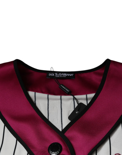 Dolce &amp;amp; Gabbana Flerfärgad Logotyp Jerseyknapp V-ringad T-shirt