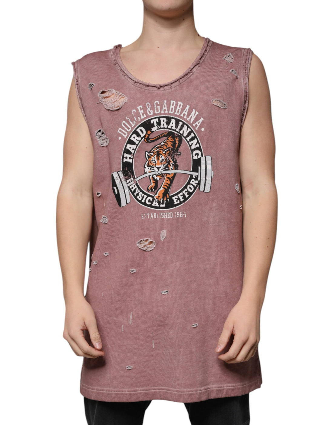 Dolce &amp;amp; Gabbana Brun Bomull Rundhalsad Ärmlös T-shirt