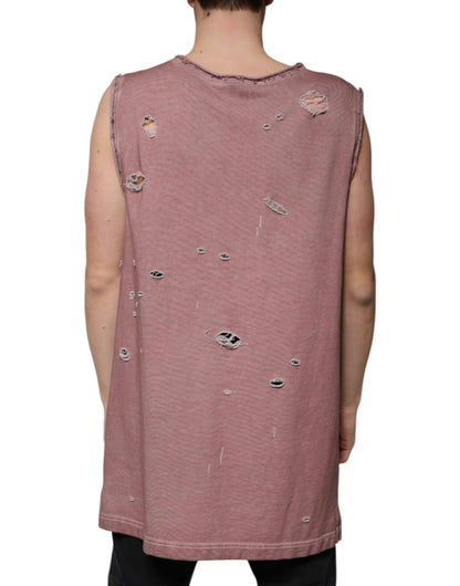 Dolce &amp;amp; Gabbana Brun Bomull Rundhalsad Ärmlös T-shirt
