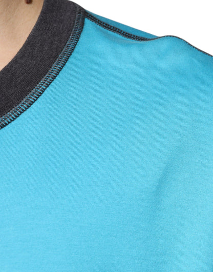 Dolce &amp;amp; Gabbana Blå Logotyp Rundringad Kortärmad T-shirt