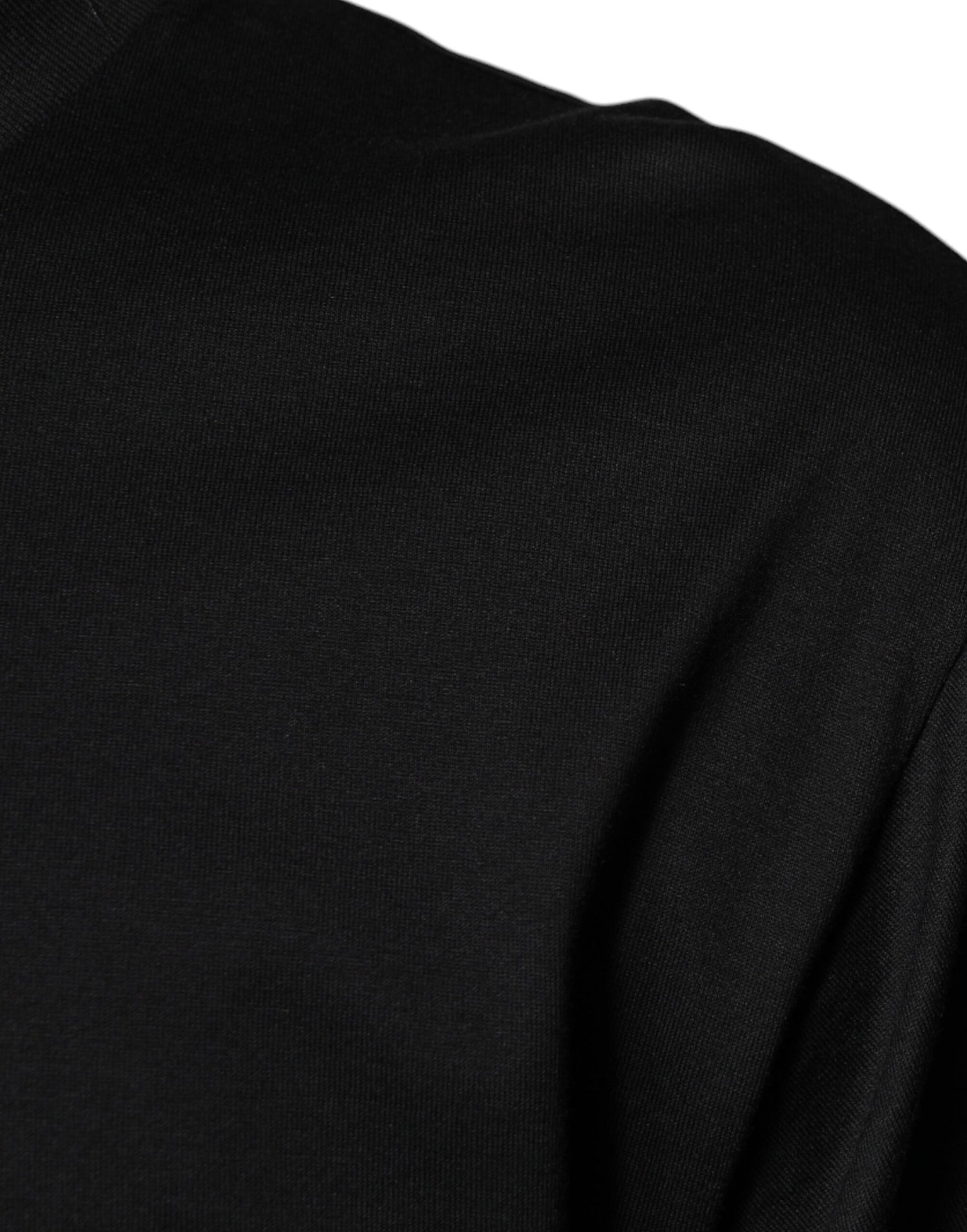 Dolce &amp;amp; Gabbana svart bomulls-t-shirt med rund hals och korta ärmar