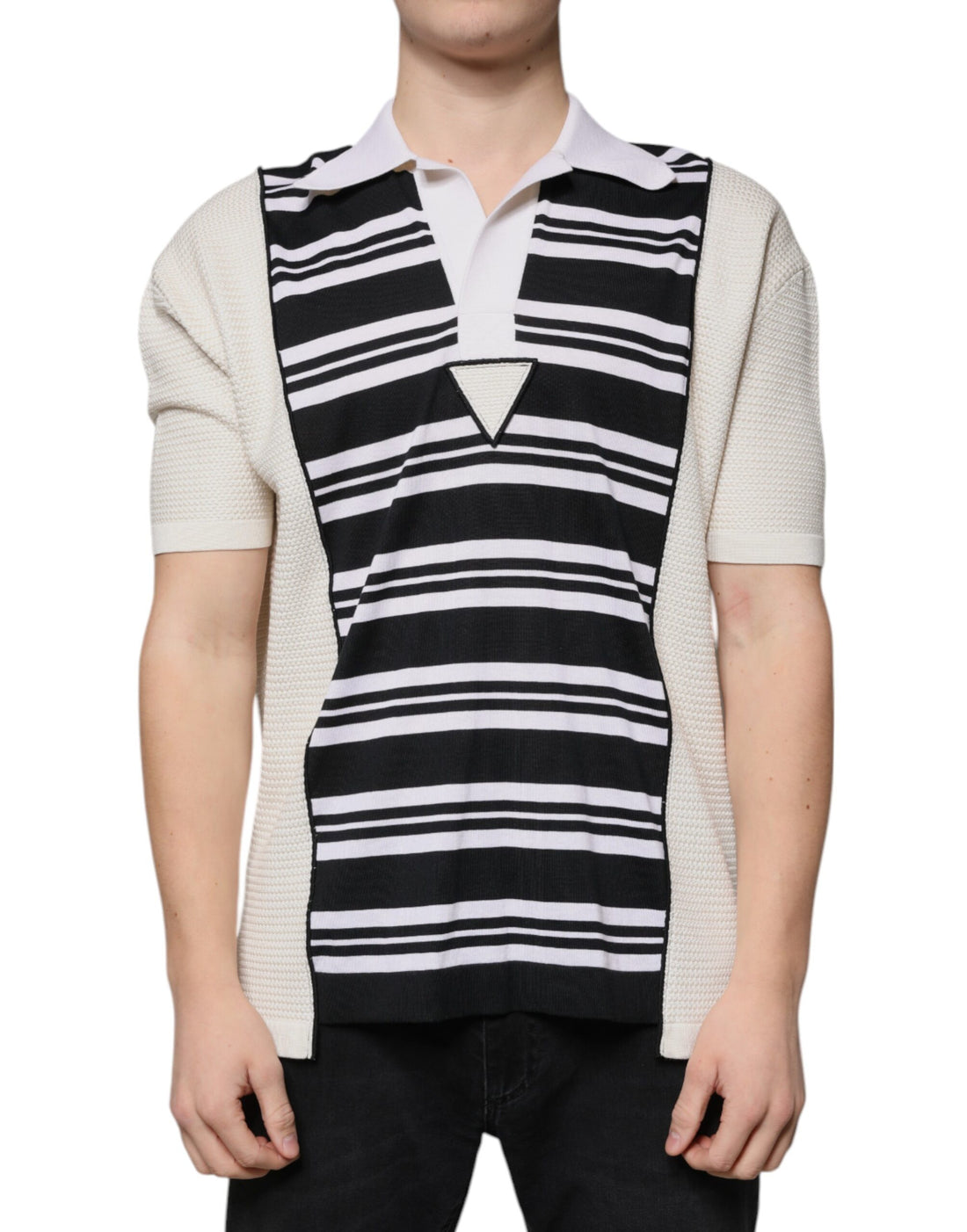 Dolce &amp;amp; Gabbana Flerfärgad Randig Krage Polo T-shirt