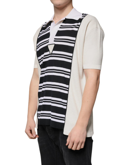 Dolce &amp;amp; Gabbana Flerfärgad Randig Krage Polo T-shirt