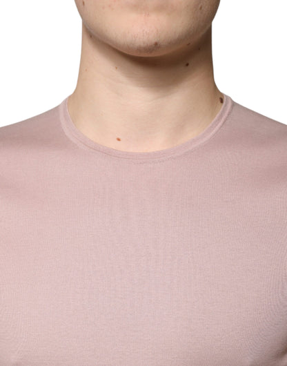 Dolce &amp;amp; Gabbana Brun Bomull Kortärmad Rund Halsad T-shirt