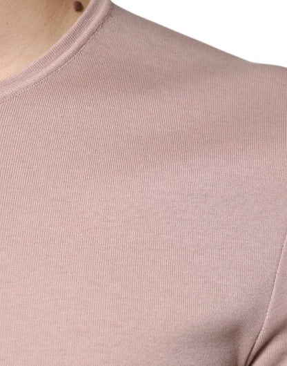 Dolce &amp;amp; Gabbana Brun Bomull Kortärmad Rund Halsad T-shirt