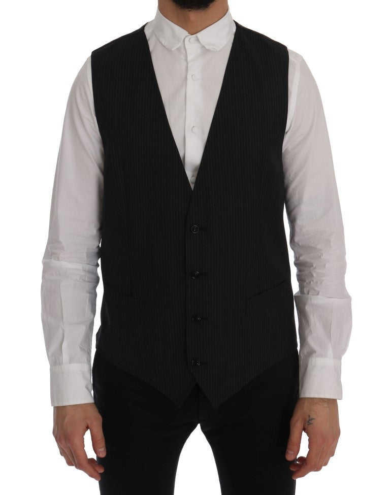 Dolce &amp;amp; Gabbana Grå Ull Stretchväst