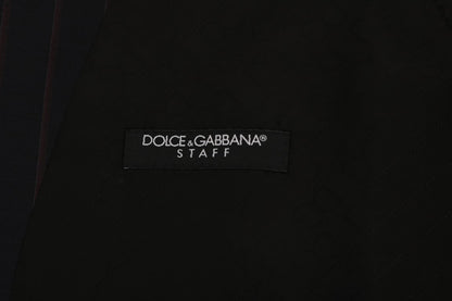 Dolce &amp; Gabbana Blue Wool Stretch Vest