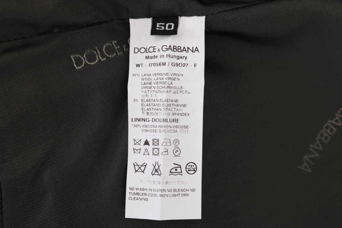 Dolce &amp; Gabbana Gray STAFF Wool Stretch Vest