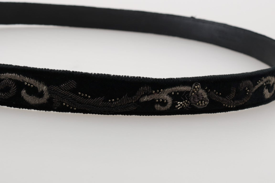 Dolce &amp;amp; Gabbana Svart bomullsbälte med broderi från Royal Bee