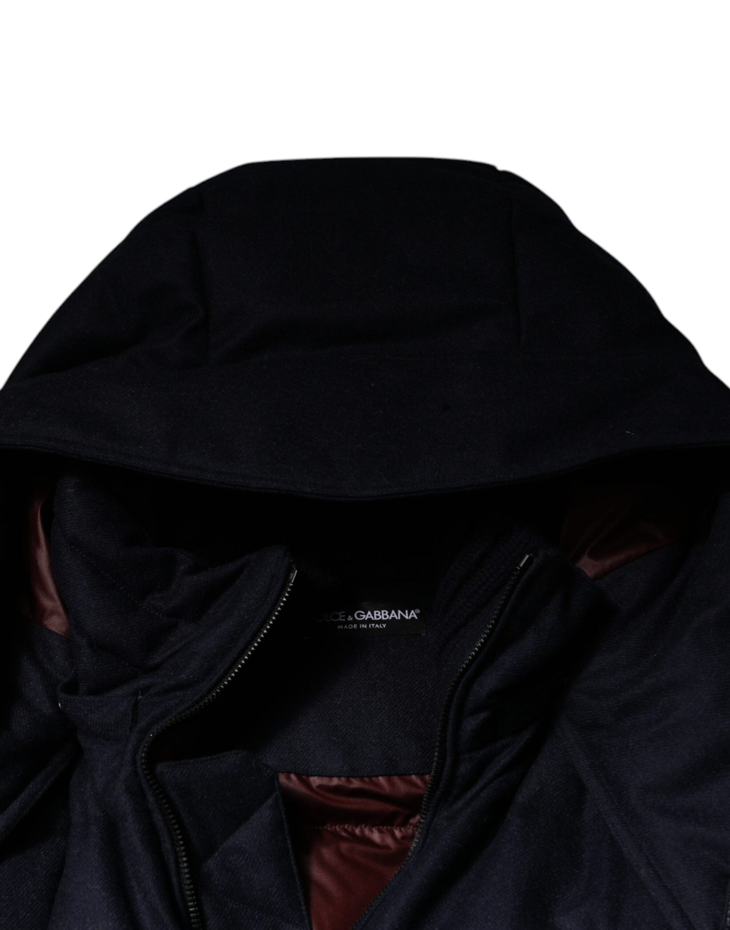 Dolce &amp; Gabbana Black Nylon Hooded Puffer Men Coat Jacket