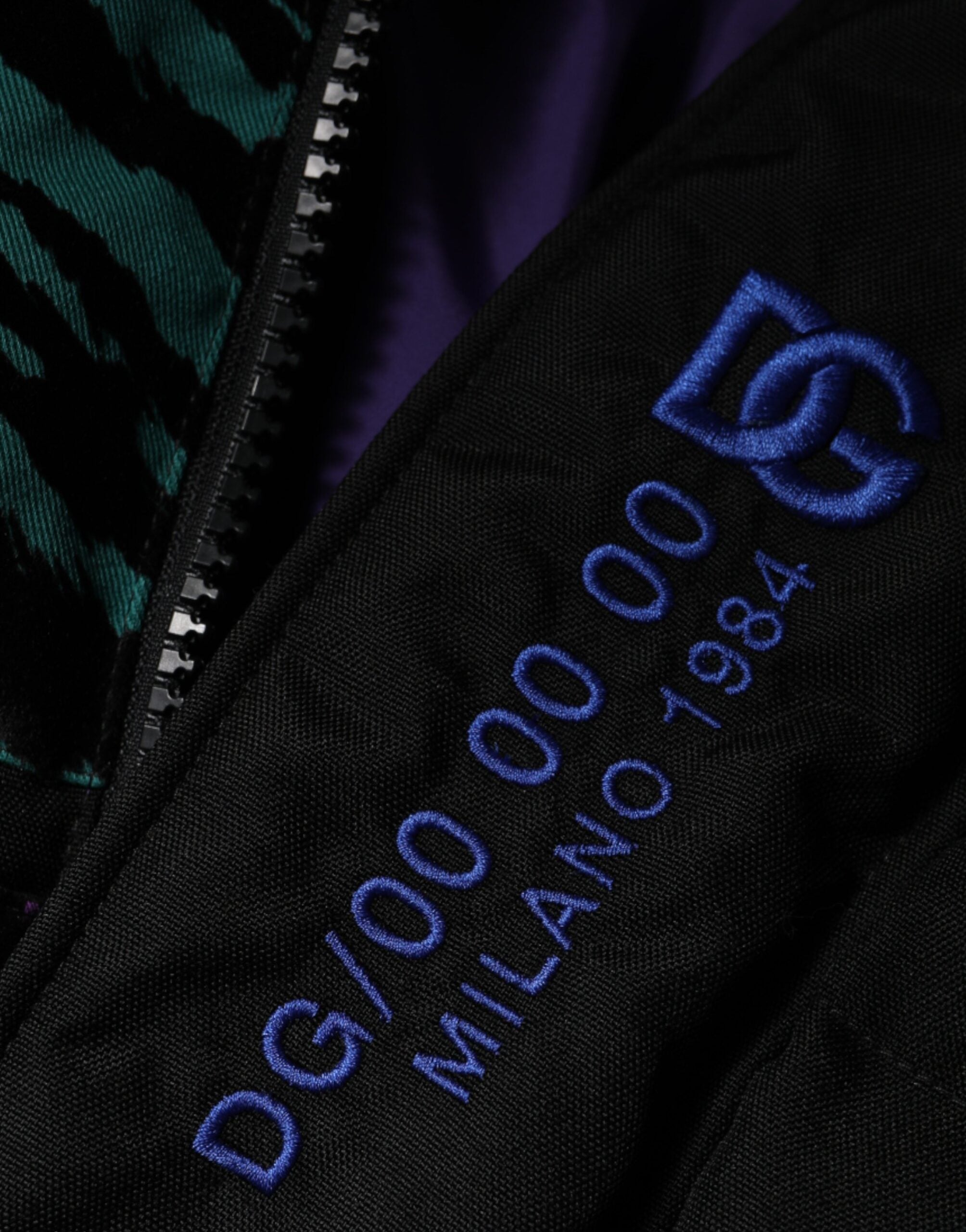 Dolce &amp; Gabbana Black Nylon Puffer Men Full Zip Jacket