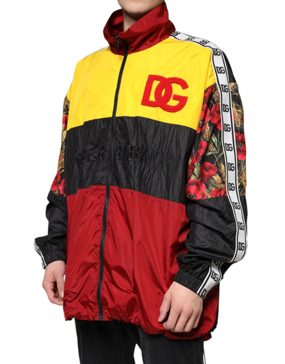 Dolce &amp; Gabbana Multicolor Patchwork Men Full Zip Sweater