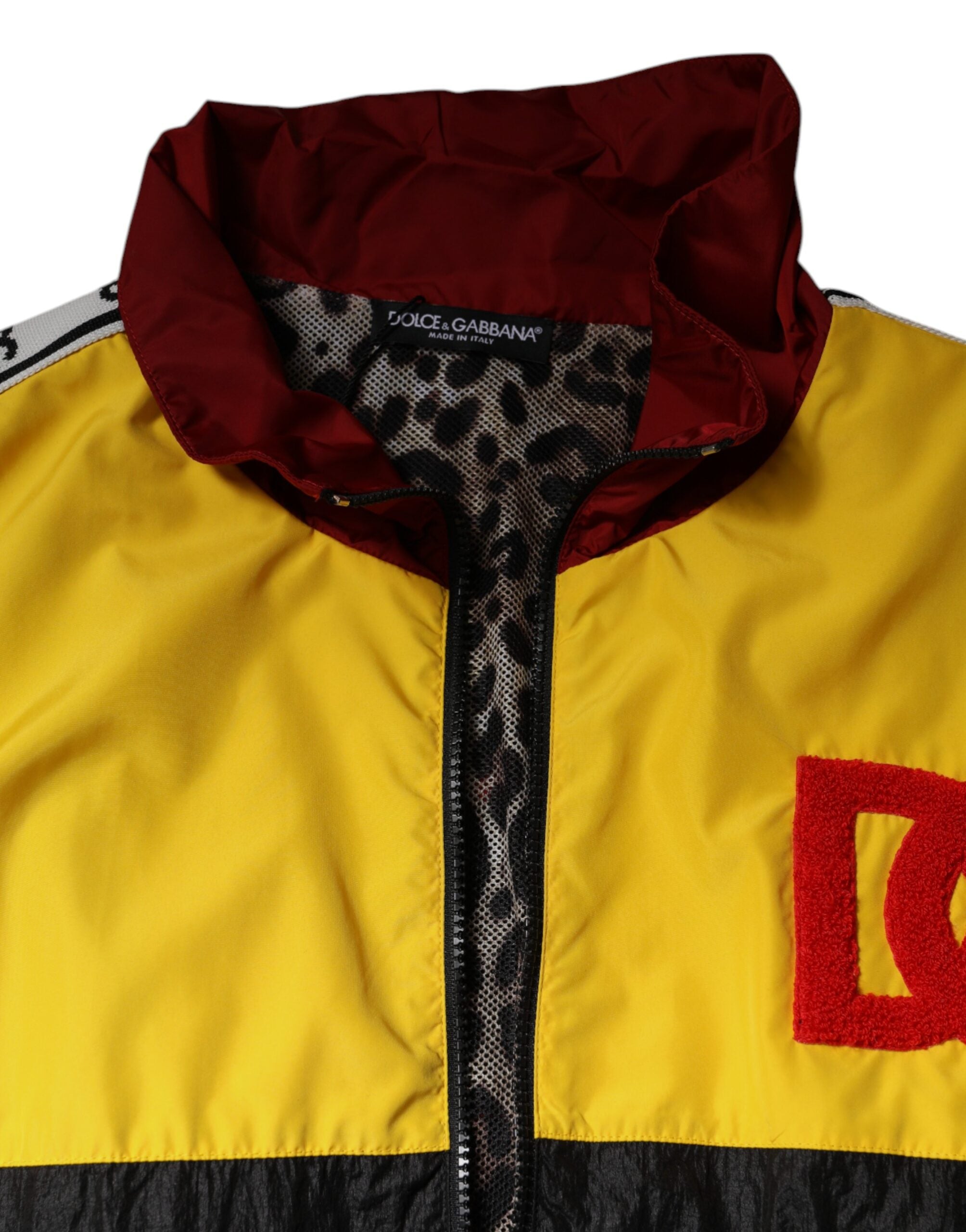 Dolce &amp; Gabbana Multicolor Patchwork Men Full Zip Sweater