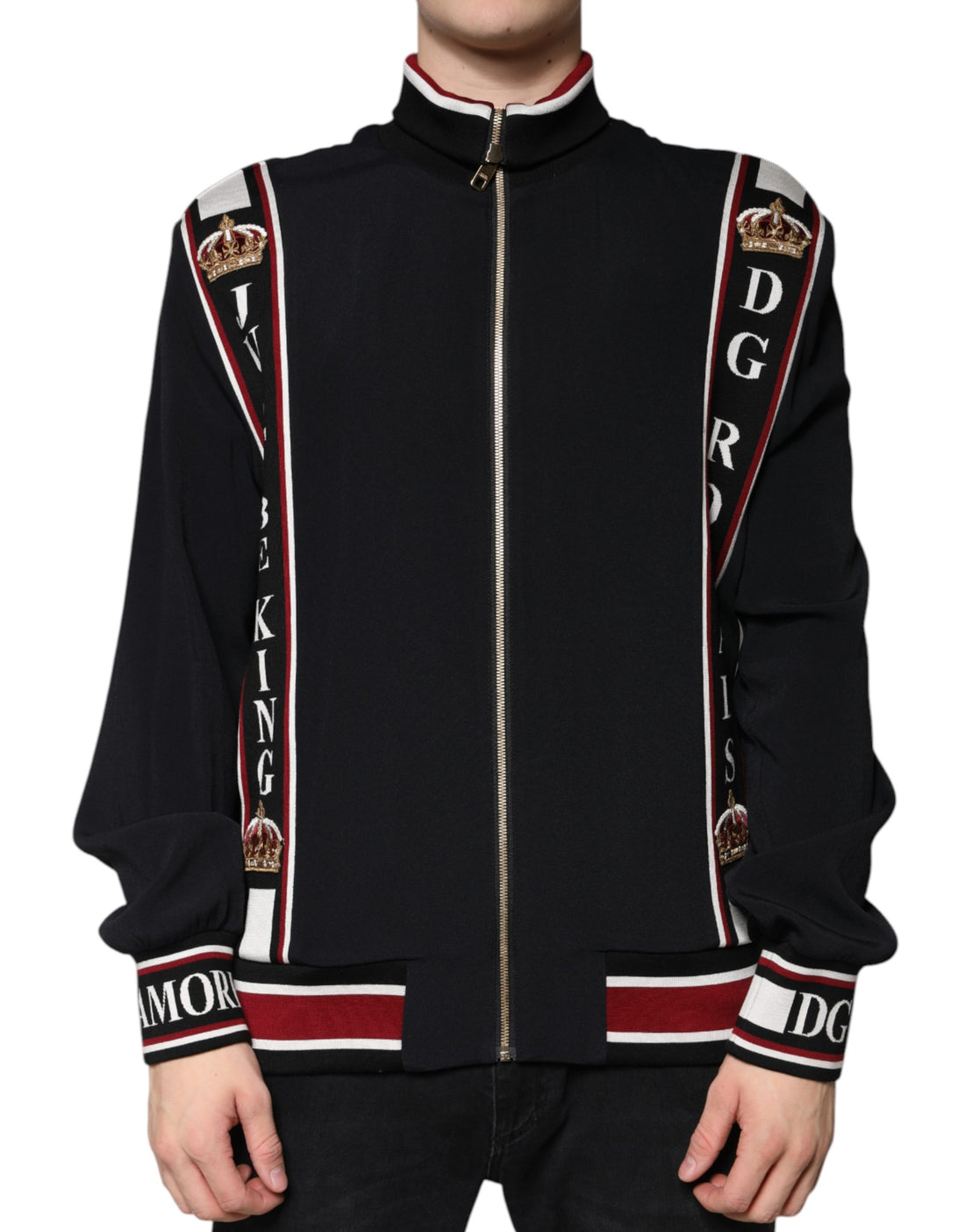 Dolce &amp; Gabbana Black DG King Full Zip Sweatshirt Sweater