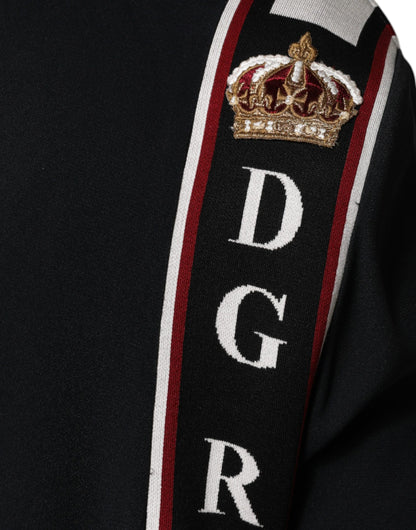 Dolce &amp;amp; Gabbana Svart DG King Heldragkedja Sweatshirt