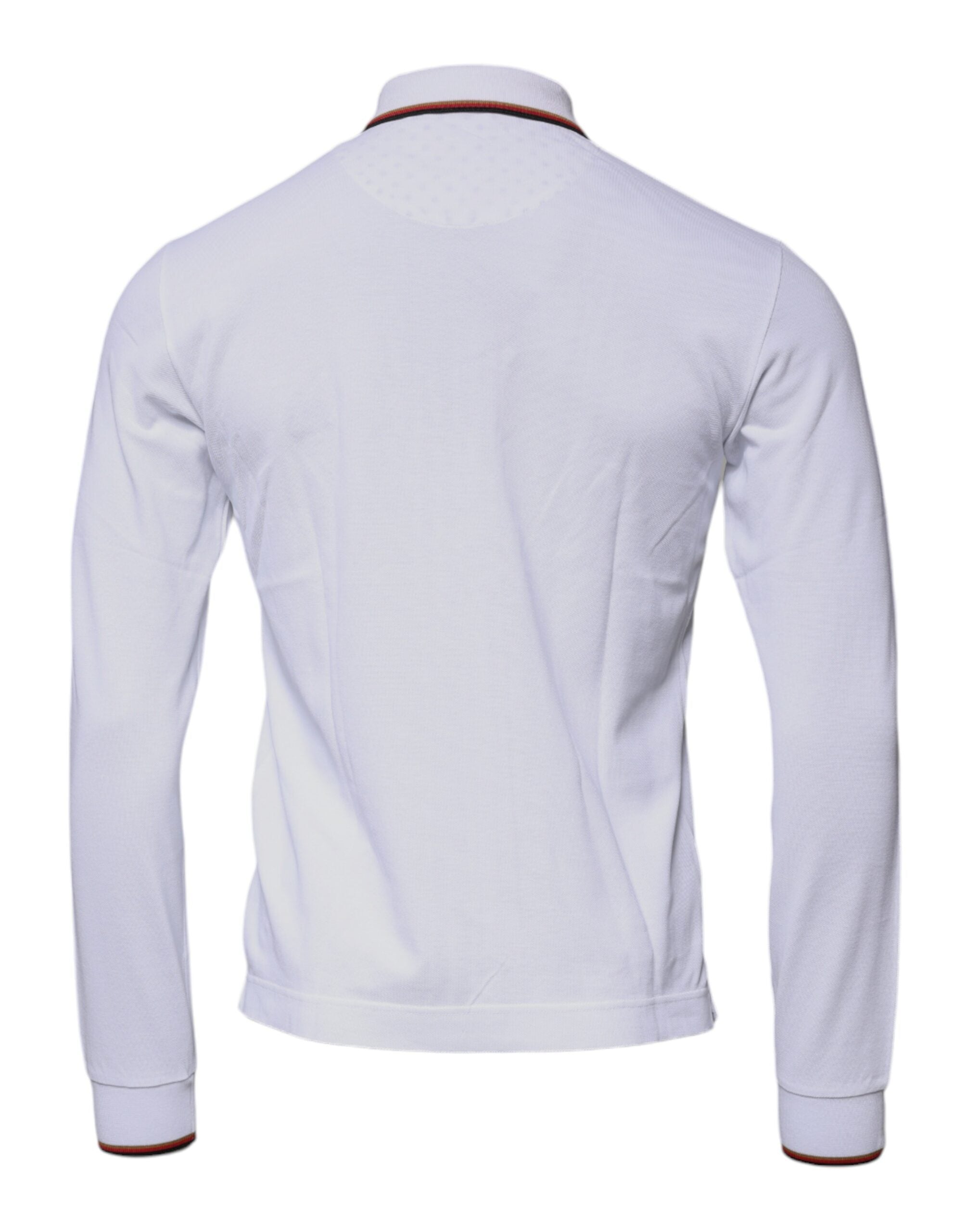 Dolce &amp; Gabbana White Crown Men Full Zip Sweatshirt Sweater