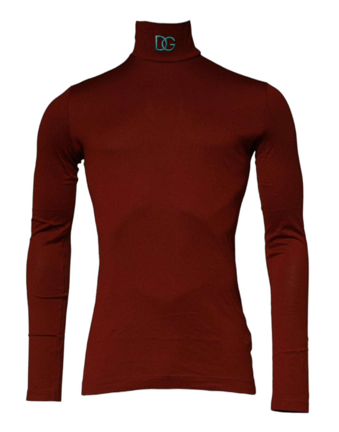 Dolce &amp; Gabbana Red Cotton Turtleneck Men Pullover Sweater