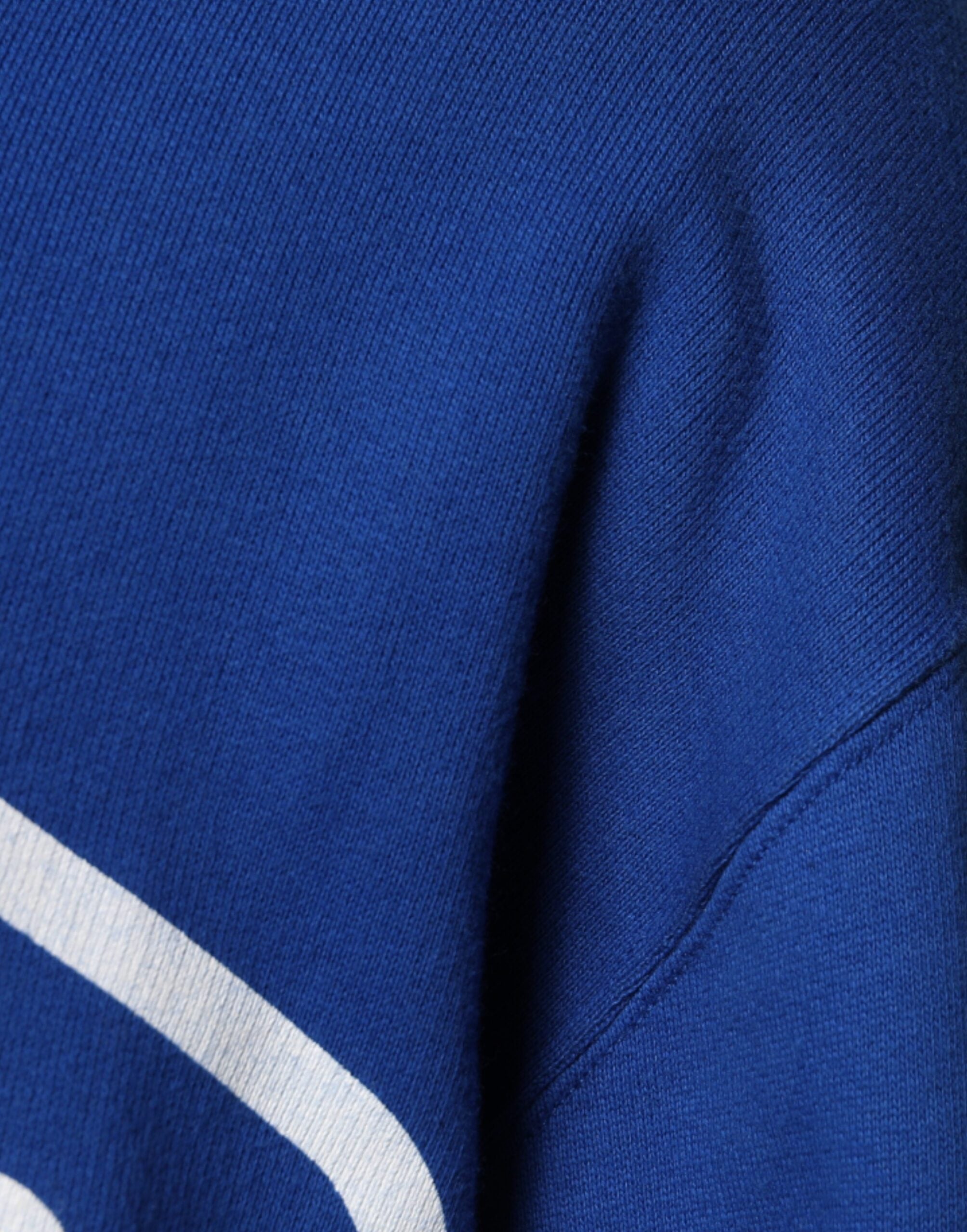 Dolce &amp; Gabbana Blue Logo Print Hooded Sweatshirt Sweater