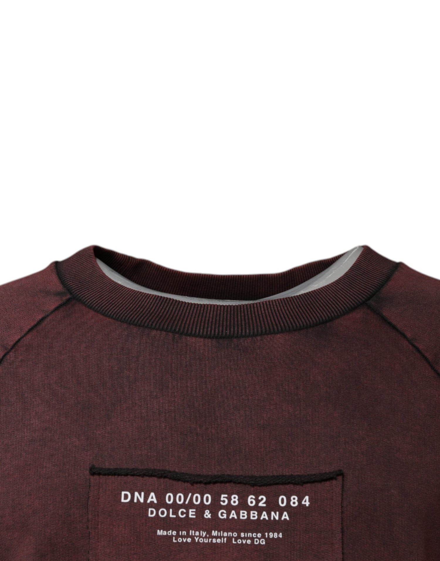 Dolce &amp; Gabbana Brown Logo Cotton Crew Neck Pullover Sweater