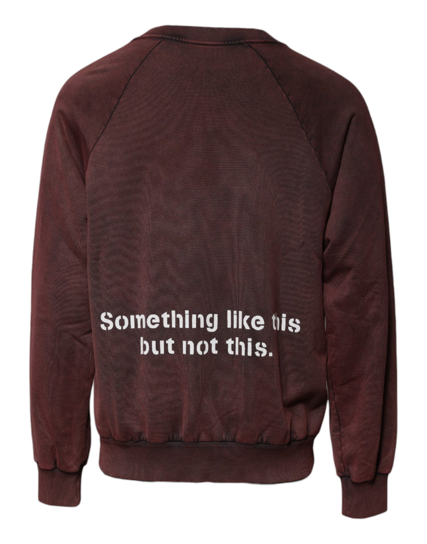 Dolce &amp; Gabbana Brown Logo Cotton Crew Neck Pullover Sweater
