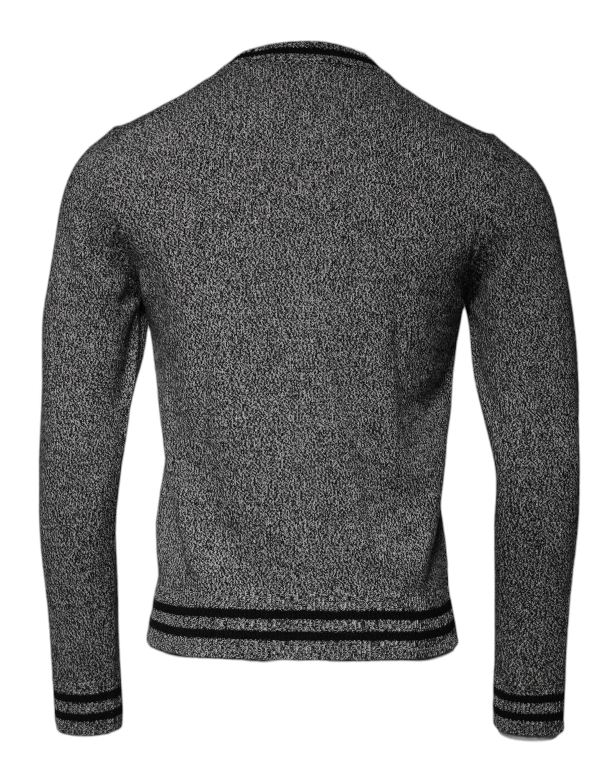Dolce &amp; Gabbana Gray Crown King Cashmere Pullover Sweater