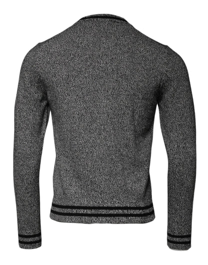 Dolce &amp; Gabbana Gray Crown King Cashmere Pullover Sweater