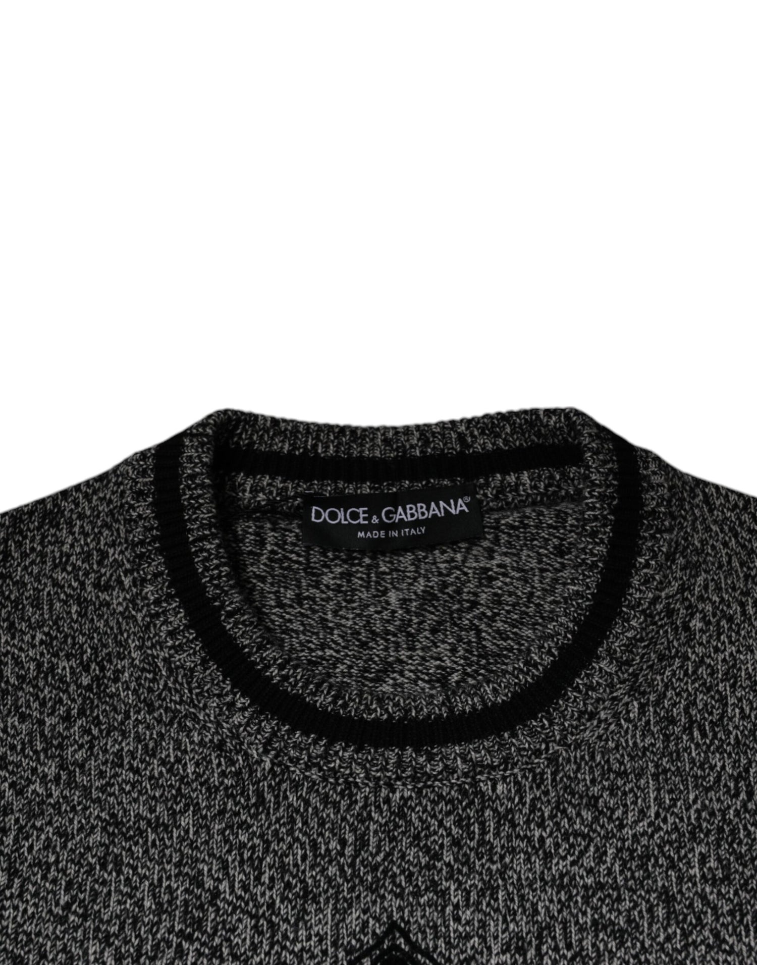 Dolce &amp; Gabbana Gray Crown King Cashmere Pullover Sweater