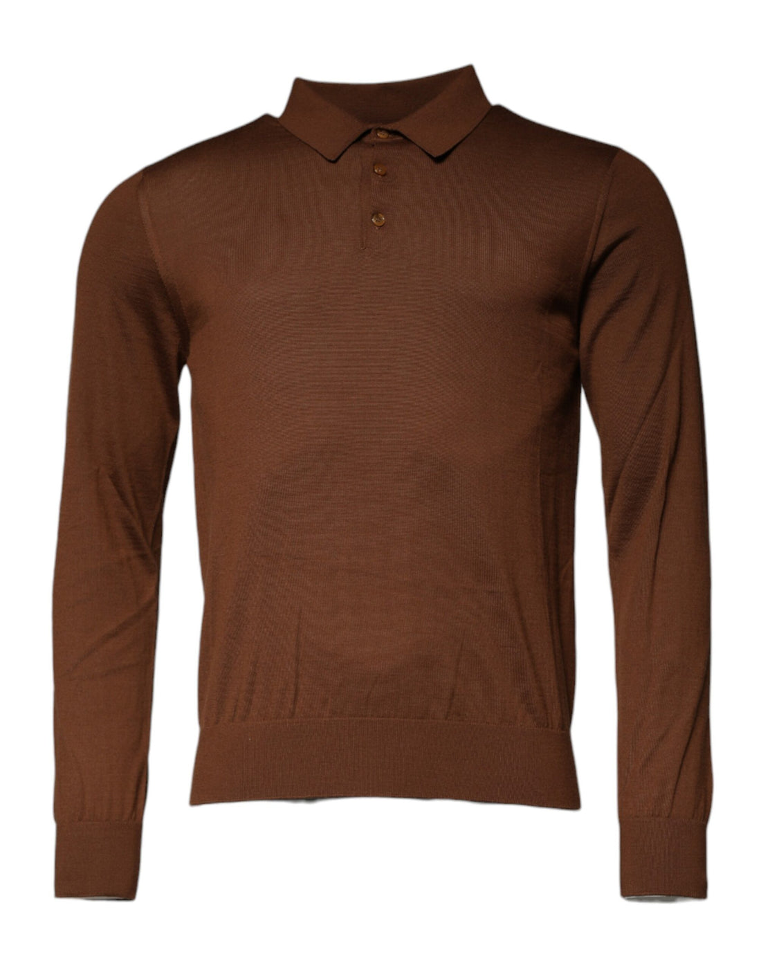 Dolce &amp; Gabbana Brown Cashmere Buttoned Men Pullover Sweater