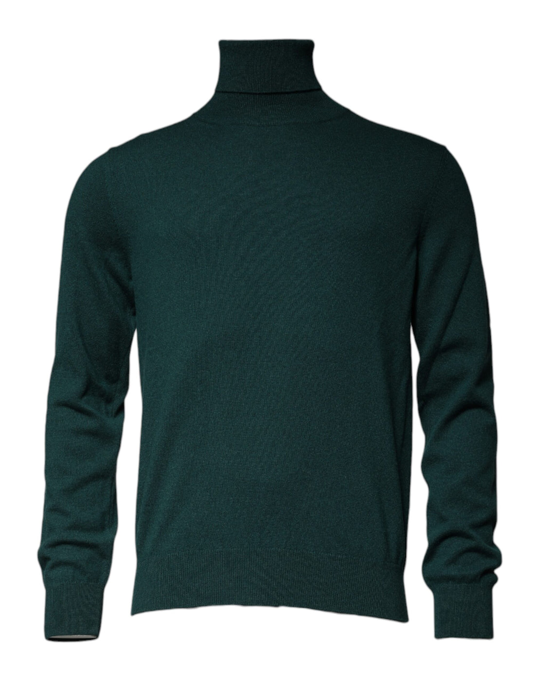 Dolce &amp; Gabbana Green Cashmere Turtleneck Men Pullover Sweater