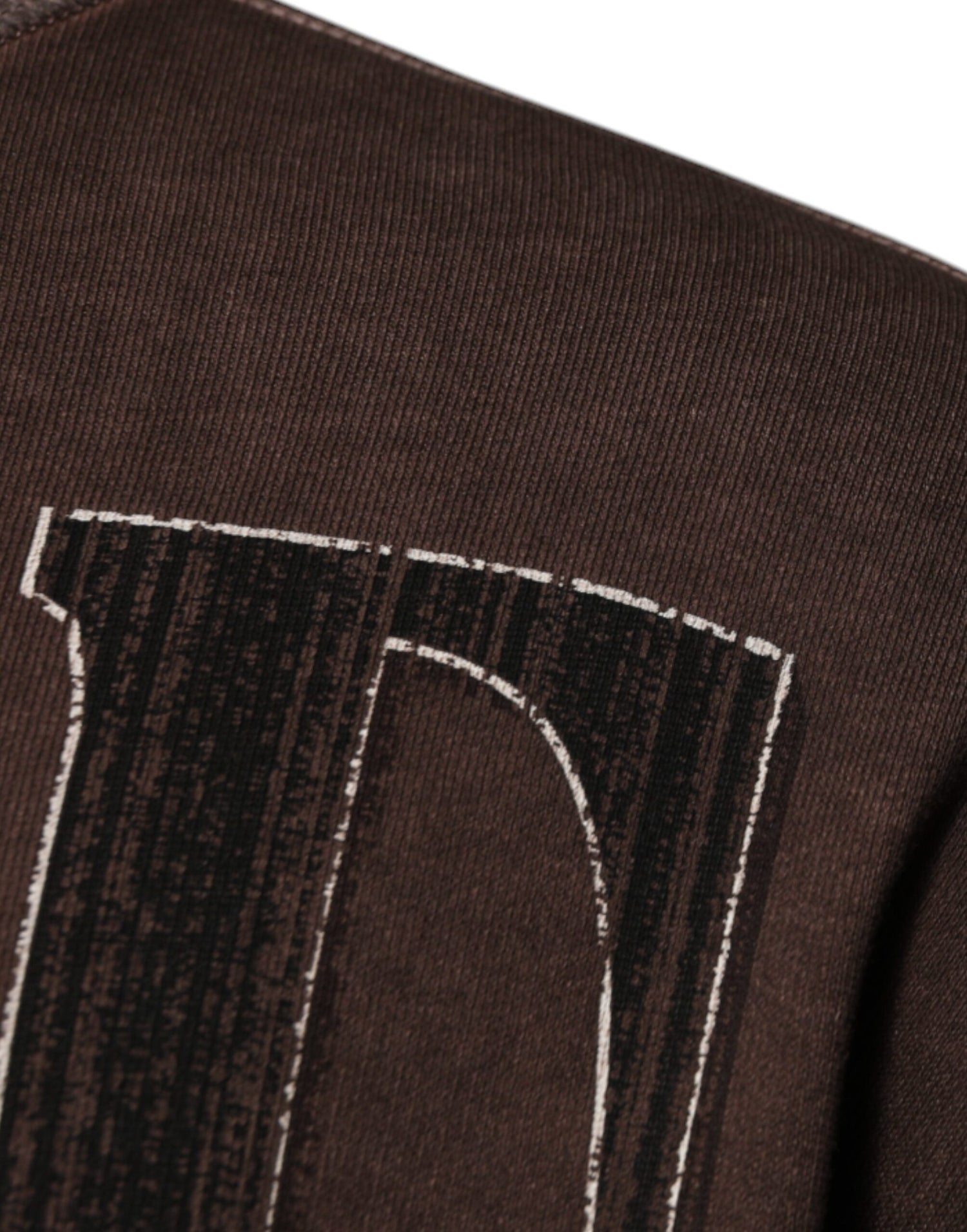 Dolce &amp; Gabbana Brown Logo Print Crew Neck Pullover Sweater