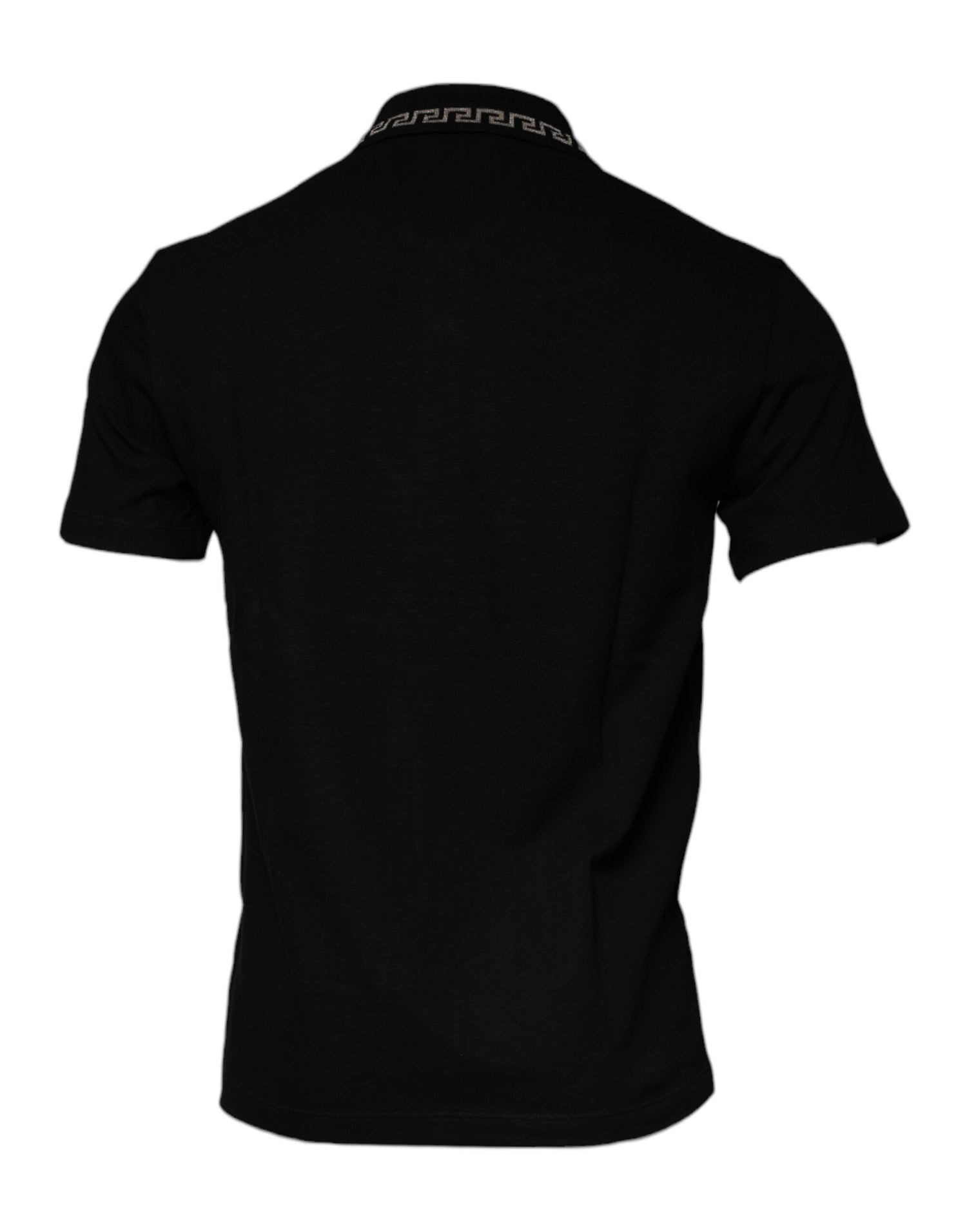Versace Svart Viskospolo Kortärmad T-shirt