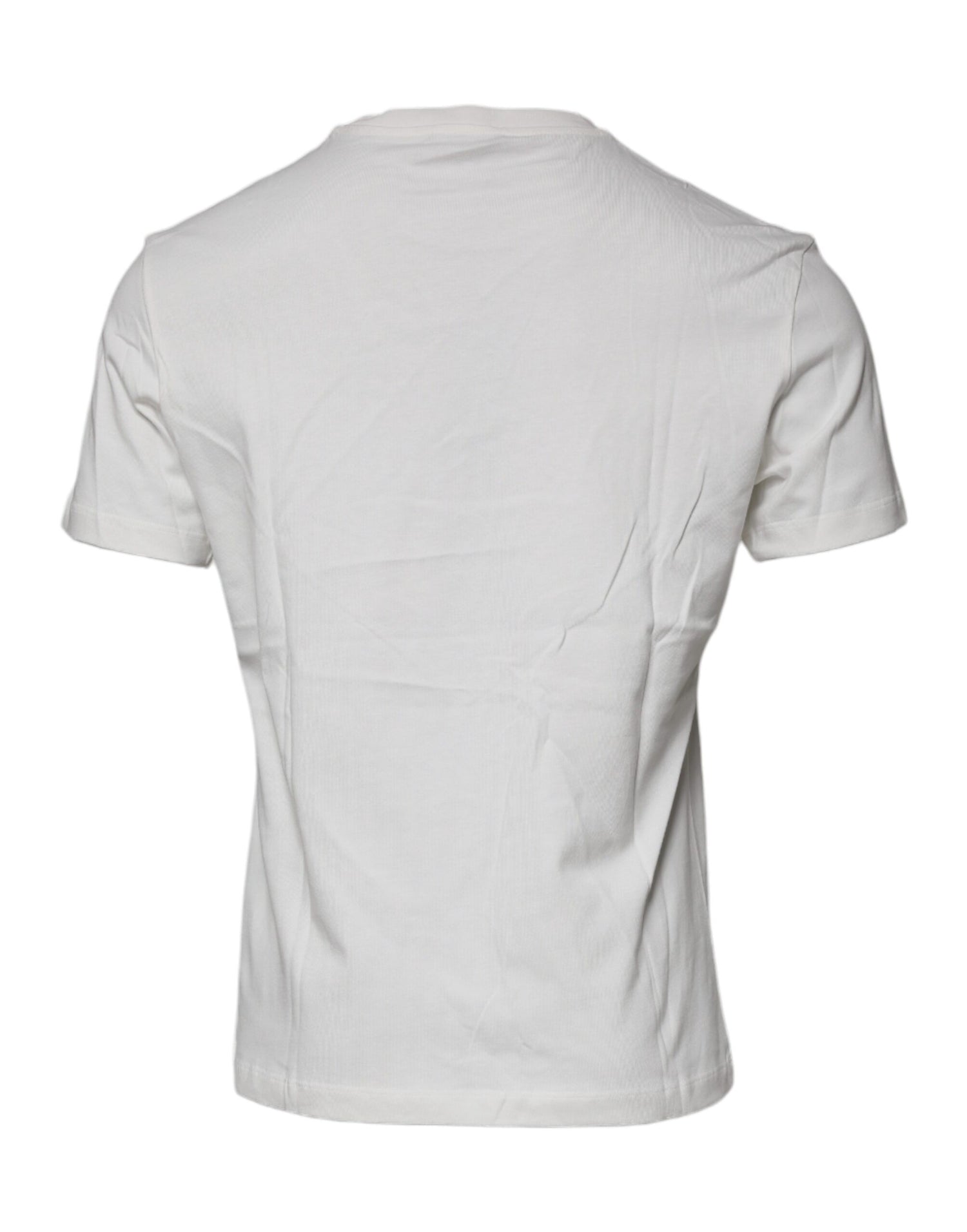 Versace Vit Medusa-tryckt bomulls-t-shirt med rund hals