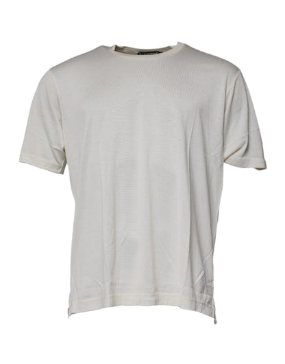 Dolce &amp;amp; Gabbana Off White Rundringad Kortärmad T-shirt