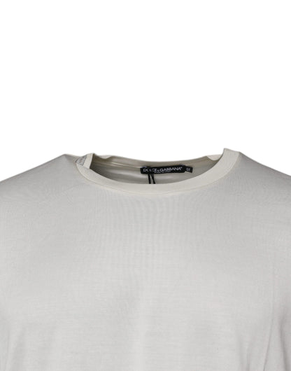 Dolce &amp;amp; Gabbana Off White Rundringad Kortärmad T-shirt